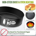 Vakoo 7 Inch Springform Pan - Nonstick, Leakproof Cheesecake Pan for Baking, Easy Release, No Parchment Paper Needed