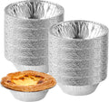 100 Pieces 2.6 Inch Round Pie Tart Small Tin Foil Pans Disposable Aluminum Mini Pie Pans for Baking, Cooking Supplies