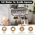 Felt Washer Replacement For Breville Espresso Machine Grinders BES870, BES878, BES880, BES980, BES990, BCG600, BCG820, Used to Clean Espresso Coffee Machines Grinder Wool Ring Accessories Parts