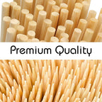 HANSGO 8Inch Natural Bamboo Skewers, with 5PCS Food Prep Gloves, 100PCS Wooden Skewers for Appetizers, Fruit, Kabobs, Grilling Kebabs, Corns, Cocktail Picks for Drinks, Sturdy & Durable
