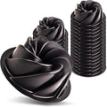 O'Creme Bakeable Plastic Mini Swirl Cake Pan, Baking Pan With Non-Stick Silicone, Reusable nonstick baking molds, Durable, Lightweight, Easy Storage for Baking and Much More - 25 QTY Pack