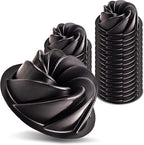 O'Creme Bakeable Plastic Mini Swirl Cake Pan, Baking Pan With Non-Stick Silicone, Reusable nonstick baking molds, Durable, Lightweight, Easy Storage for Baking and Much More - 25 QTY Pack