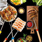 Marshmallow Roasting Sticks, Telescoping Smores Sticks for Open Fire Pit, 32 Inch Long Marshmallow Toasting Barbecue Forks S’mores Skewers for Campfire Camping Hotdog Hot Dog Bonfire Grill, 5 Pack