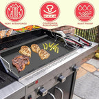 Full Size Grill Griddle Inserts for Charbroil Performance 4-Burner 463365021 463351021 463365522 & TRU-Infrared 450 3-Burner Flat Top Griddle, Replacement Parts for Charbroil G325-0002-W1 G426-0004-W1