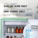 ICEBOX 1.7 Cu. Ft. Compact Refrigerator, ENERGY STAR Certified Small Refrigerator, Single Door Mini Fridge with Chiller Compartment, R600a Refrigerant, IBCR17MNT, Mint Green