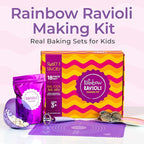 Cookie Cups The Rainbow Ravioli Making Kit, Kids Baking Set for Fun & Realistic Pasta Making, At-Home Ravioli Maker with Complete Supplies, Kids Baking Sets for Girls & Boys Aged 3 Years and Up
