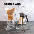 Chemex Pour-Over Glass Coffeemaker - Glass Handle Series - 6-Cup - Exclusive Packaging