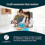 Libbey Baker’s Premium 2 Piece Glass Pie Plate, Stackable, Space Saving Casserole Dish Set with Lids, Glass Baking Dish Set for Fruit Pies, Quiches