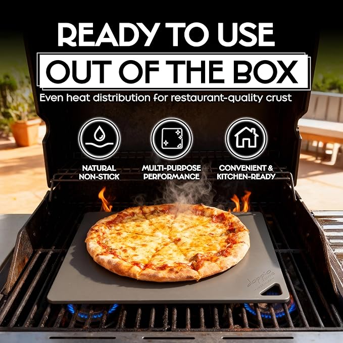 Pizza Steel for Oven | Made in USA | 16" x 14.25" | Pre-Seasoned Baking Steel for Bread, Pizza, Sourdough & More | Premium Quality Crust at Home | Use in Oven, Grill, BBQ |