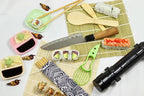 Complete Sushi Making Kit, 21 Pieces, Black Bazooka Roller with Natural Bamboo Mats, Knife, Chopsticks, Dipping Dishes, Rice Tools, DIY Home Sushi Rolling Set