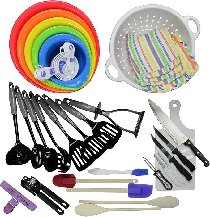 Chef Craft 41-Piece My First Kitchen Tool and Gadget Set, Multicolor (42068)