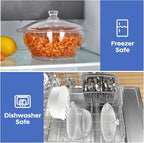 Glass Microwave Steamer for Vegetables, Broccoli, Fish & Food – Oven Safe Steamer Bowl for Cooking, BPA-Free, Odorless & Dishwasher Safe（1.5L）