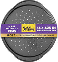 Wilton Gold Non-Stick 14 in Pizza Crisper, Warp-Resistant Bakeware, Made without PFAS, Packaging May Vary