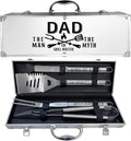 Dad Gifts, Christmas Dad Gifts from Daughter Son Heavy Duty Grilling Accessories Kit for Backyard BBQ, Birthday Present for Him Thick Stainless Steel Grill Utensils with Non-Slip Handle Tool Grill