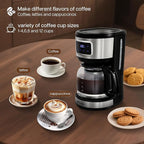 12 Cup Programmable Coffee Maker,Touchscreen Drip Coffee Maker-12 Cup Keep-Warm Function, Auto Shut-Off,Stainless Steel Construction,Permanent Filter,Ideal for Home and Office Use