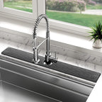 Stone Faucet Mat for Kitchen Sink, Diatomite Sink Protectors - Prevent Moisture Drying Stone Tray Fit Kitchen Counter & Bathroom Counter (Dark Gray, 30" x 4")