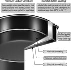 AWTBDP 4-Inch & 6-Inch Cake Pan Set, Set of 2, Round Baking Pan, Carbon Steel Birthday Wedding Metal Layer Cake Pans, Non Toxic Coating, Straight Side, Easy Clean Easy Release, 2 Inch Deep