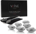 The Wine Savant Football Whiskey Stones, Superbowl Chillers, Whiskey Rocks, Great for Parties or for Bar Use Tool, 6 Stones Rocks Cubes for Whiskey, Bourbon Vodka, Scotch
