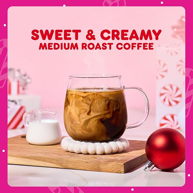 Dunkin’ White Chocolate Peppermint Artificially Flavored Coffee, K-Cup Pods, 60 Ct.