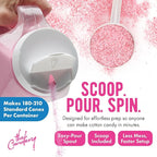 The Candery Cotton Candy Floss Sugar 6lbs 96oz jars- 3 Pack Strawberry, Raspberry Blue and Grape Easy Pour Easy Grip Reusable Jars