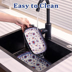 Ceramic Casserole Dishes for Oven, Hand-painted Polish Pottery Baking Dish Set of 2, 0.8QT / 2QT Porcelain Casserole Dishes with Handles, Baking Pan Lasagna Pan, Gift for Family/Friend (Blue)
