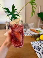 KLIFA- BLOIS- 15.2 & 20.5 ounce, Set of 8, Acrylic Tumbler & Highball Drinking Glasses Cups, BPA-Free, Stackable Plastic Drinkware, Dishwasher Safe, Vintage Looking Cups, Clear