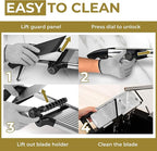 Gramercy Adjustable Mandoline Food Slicer, Mandoline Slicer for Kitchen, Mandolin, Potato, Tomato, Carrot, Vegetable, Fruit and Onion Cutter - Stainless Steel - INCLUDING 1 Pair Cut-Resistant Gloves