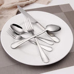 Silverware Set,SHARECOOK 20-Piece Stainless Steel Flatware Set,Kitchen Utensil Set Service for 4,Tableware Cutlery Set for Home and Restaurant, Dishwasher Safe