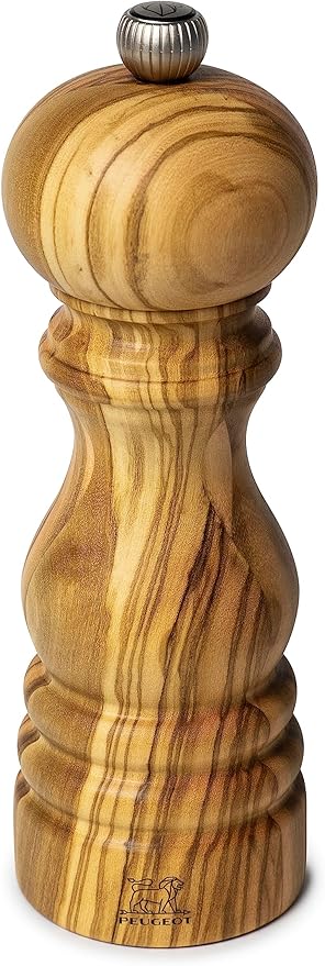 Peugeot - Paris Manual Pepper Mill - Adjustable Grinder - Olive Wood, Natural