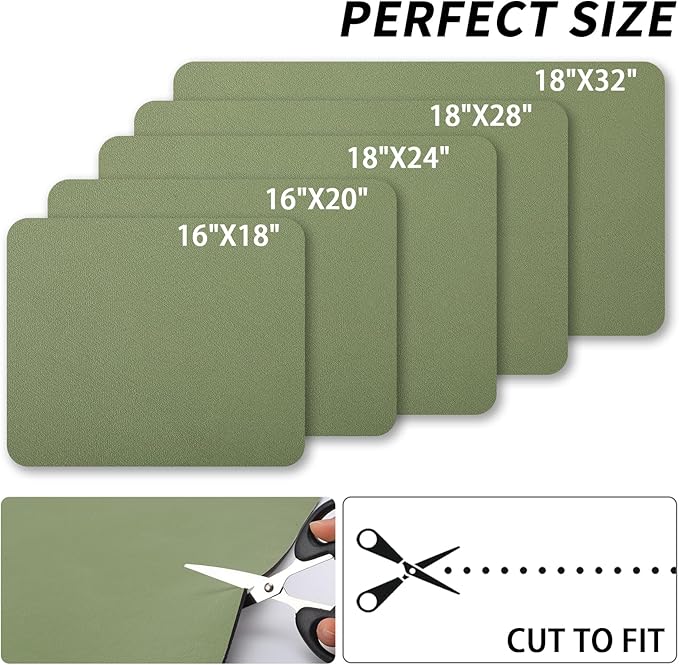 HotLive Dish Drying Mat for Kitchen Counter, Heat Resistant Drainer Mats with Non-slip Rubber Backed, Hide Stain Kitchen Super Absorbent Draining Mat, Easy to Clean Dish Rack Pad, Green 18"x28"