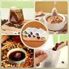 300Pcs Disposable Tea Bags for Loose Leaf Tea, Empty Tea Filter Bags with Cotton Drawstring, Fillable Tea Infuser Sachets for Loose Tea, Coffee, Herb, Spice and More (3.54"x 2.75")