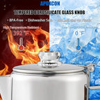APOXCON Coffee Percolator Camping Coffee Pot Stainless Steel with Glass Knob Using on any Stovetop - NO Aluminum NO Plastic (9 Cup)