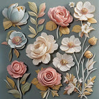 1 Pcs Beautiful Rose Silicone Mold, Food-Grade Romantic Floral Wedding Cake Decoration Fondant Mold, for Chocolate Candy Sugar Crafts Flower Paste Dough Chewing Gum Resin Crafts Plaster Clay