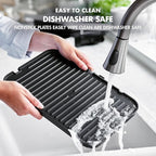 GreenPan Electric Indoor Stainless Steel 6-in-1 Contact Grill and Griddle, Healthy Ceramic Nonstick, Dishwasher Safe Reversible Plates, PFAS-Free