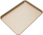 Kitchen Details Pro Series Large Baking Sheet | Dimensions: 17.5" x 11.8" x 1" | Nonstick | Gold | Nonstick |Diamond Base | Easy to Clean | Safe up 500 Degrees