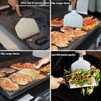 Vovoly Multipurpose Bench Scraper Kitchen Utensil for Flat Top Griddle, Dough Cutter for Bread and Pizza Dough - Stainless Steel Metal Griddle Scraper Chopper