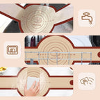 Silicone Bread Sling for Dutch Oven, 2 PCS Red Non-Stick & Reusable Bread Baking Supplies with Extra Long Handles, Easily Transfer Sourdough, Dishwasher Safe, Round