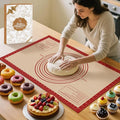 Silicone Baking Mat, Reusable Non-Stick Pastry Mat for Rolling Out Dough, Pizza Crust Pie Baking Mat, Cookies, Cake, Bread, Chocolate, Pastry, Oven Mat