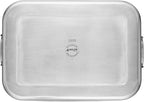 Anolon Triply Clad Stainless Steel Roaster / Roasting Pan with Rack - 17 Inch x 12.5 Inch, Silver