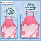 hatch & wander Kids Baking Set Bundle | 4 Pan Set | Kids Apron & Chef Hat | Oven & Mix (included mix may vary)