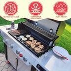 6789 Genesis II 400 Full Size Griddle Insert for Weber GS4 II 400 Series Grills Parts Genesis 2 E-410 S410 E-435 S-435 E-440 S-440 LX E/S-440 Flat Top Griddle with Handles, Carbon Steel for 66097