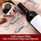 Ziliny 24 Pcs Bottle Opener Keychain Bulk Wine Bottle Beer Opener Keychain 3.27" Stainless Steel Corkscrew Waiter Corkscrew Wine Keyring Gifts for Christmas Bar Party Wedding Home (Silver)