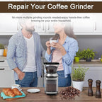 DBM-8GC Grind Chamber With Lid for Cuisinart Burr Coffee Grinder DBM-8P1, Removable Grind Chamber for Food Processor Replacement Parts