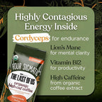 Four Sigmatic Focus Max High Caffeine Cordyceps Coffee | Organic Dark Roast High Caffeine Ground Coffee with Cordyceps, Lion's Mane and B12 | Energy Booster Without the Jitters | 10oz Bag