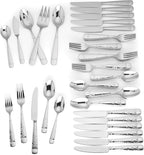 Lenox Eastwood 65-Piece Flatware Set, 12.45 LB, Metallic