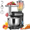 VIVOHOME 3-in-1 Stand Mixer, 6 Quart Electric Tilt-Head Kitchen Mixer with Bowl, Multifunctional Food Mixer with Meat Grinder and Blender Attachments, Dough Hook, Beater, and Whisk, Black