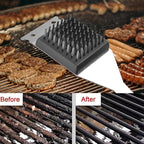 Grill Tools for Outdoor Grill - 7PCS BBQ Tools Grill Utensils with Grill Tong, Fork, Spatula, Basting Brush, Grill Cleaning Brush, Sharp Steak Knife, BBQ Tool Set Grilling Tool Kit