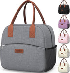 HOTOR Lunch Bag for Women & Men - Wear-Resistant Insulated Lunch Box with Large Capacity, Multi-Functional Cooler Bag for Office, Picnic, Grey, 12L, 12.20" x 6.30" x 10.20"