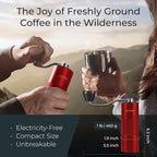 Premium Manual Coffee Grinder for Espresso, Pour Over & French Press with Stainless Steel Conical Burr, Precision Adjustable Hand Grinder, Compact Travel Size - by Alpaca Ventures