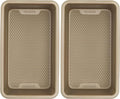 GoodCook BestBake Nonstick Textured Carbon Steel Loaf Pan, 9" x 5", Bronze (Pack of 2)